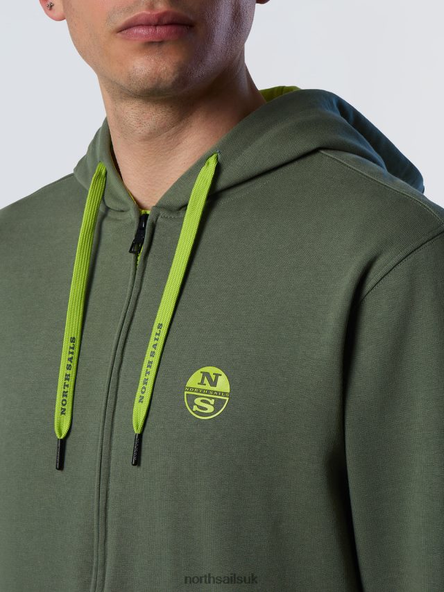 Men Military green Clothing 4D6N282 North Sails FULL-ZIP HOODIE