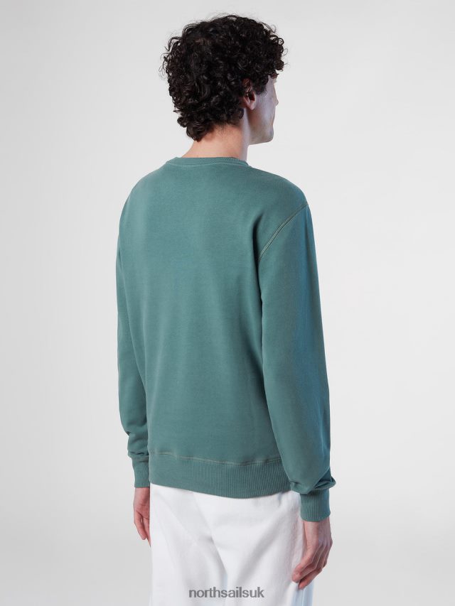 Men Military green Clothing 4D6N286 North Sails SWEATSHIRT WITH LOGO PATCH