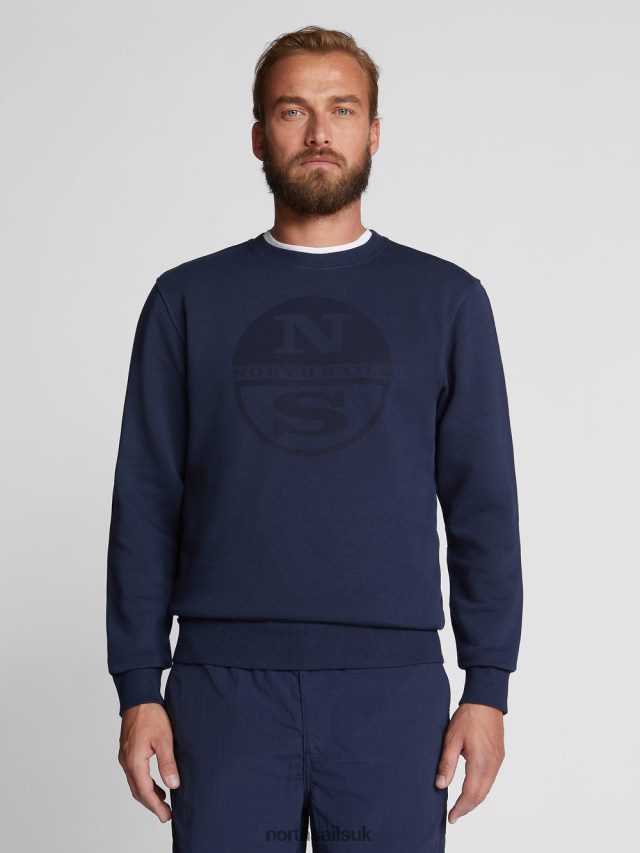 Men Navy blue Clothing 4D6N1228 North Sails SWEATSHIRT WITH MAXI LOGO