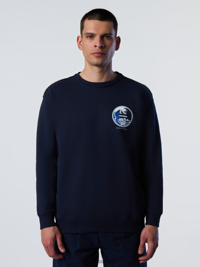 Men Navy blue Clothing 4D6N267 North Sails GRAPHIC PRINT SWEATSHIRT