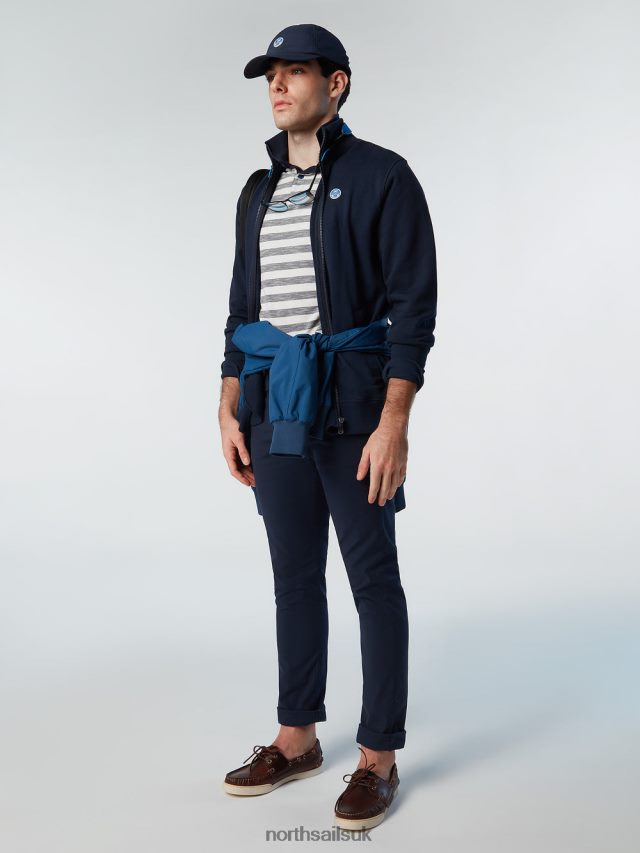 Men Navy blue Clothing 4D6N288 North Sails FULL-ZIP SWEATSHIRT
