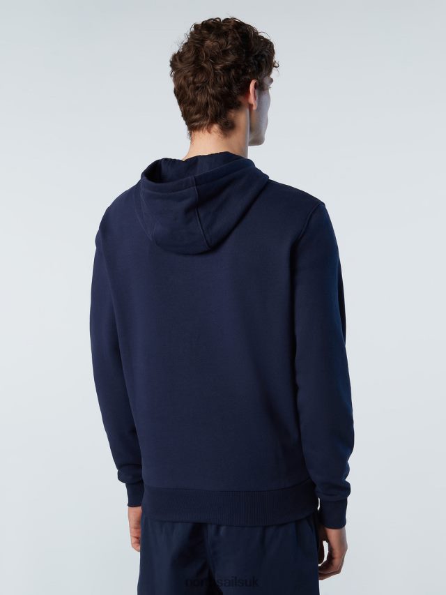 Men Navy blue Clothing 4D6N299 North Sails MAXI LOGO HOODIE