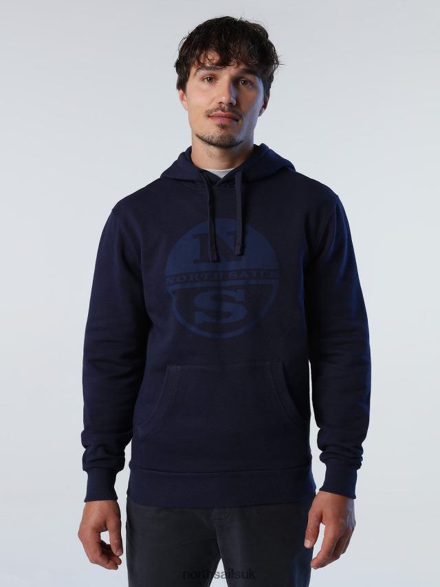 Men Navy blue Clothing 4D6N787 North Sails LOGO HOODIE