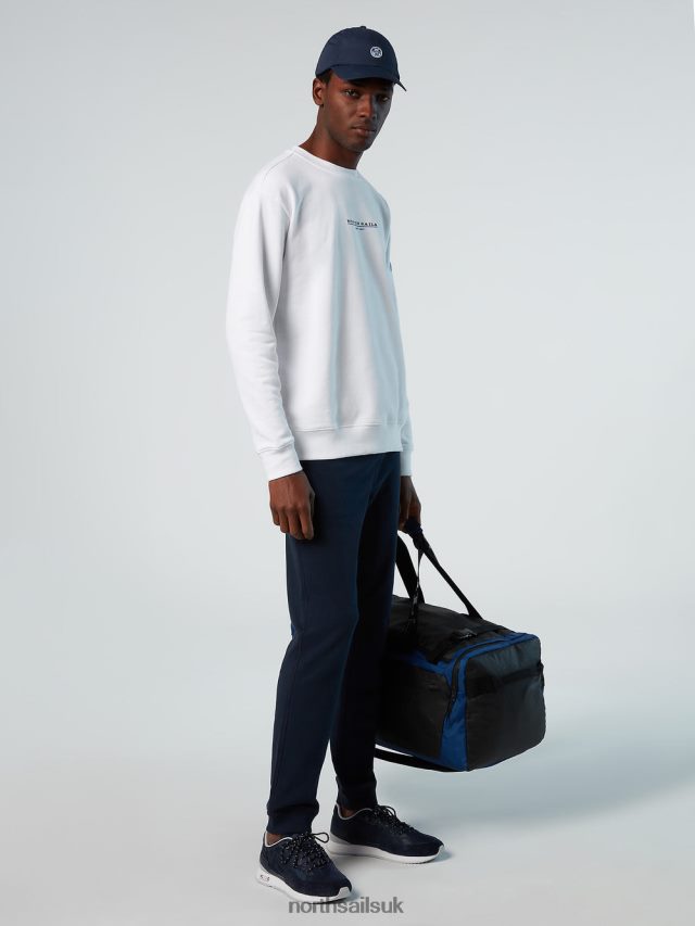 Men White Clothing 4D6N291 North Sails SWEATSHIRT WITH CHEST PRINT