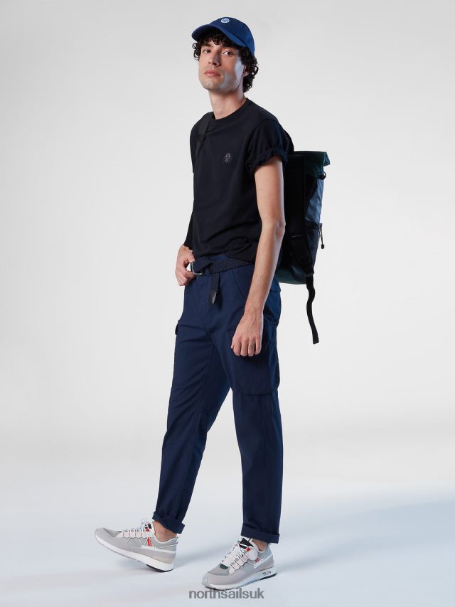 Men Black Clothing 4D6N189 North Sails ORGANIC COTTON T-SHIRT