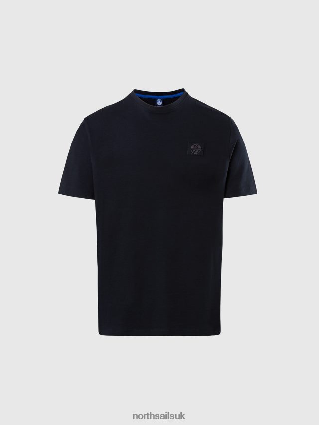 Men Black Clothing 4D6N189 North Sails ORGANIC COTTON T-SHIRT