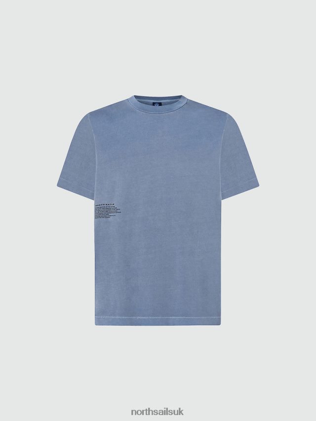 Men China blue Clothing 4D6N920 North Sails T-SHIRT WITH MINERAL DYE
