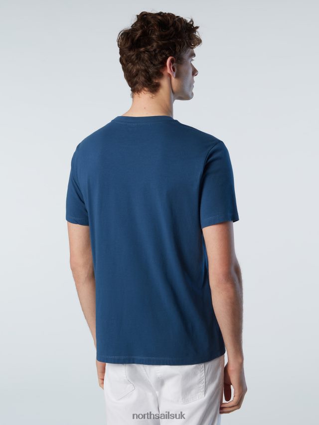 Men Dark denim Clothing 4D6N142 North Sails T-SHIRT WITH CHEST PRINT