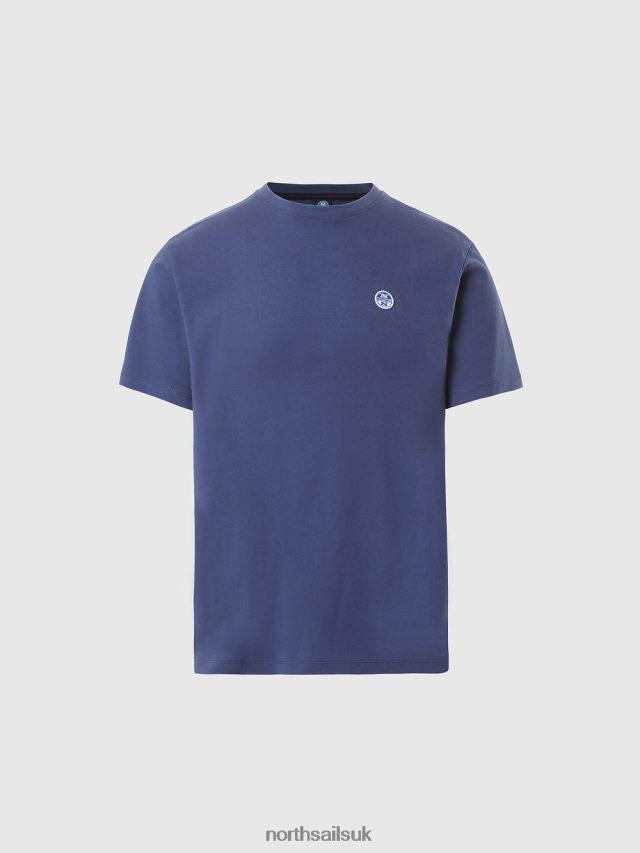 Men Dark denim Clothing 4D6N197 North Sails T-SHIRT WITH FELT PATCH