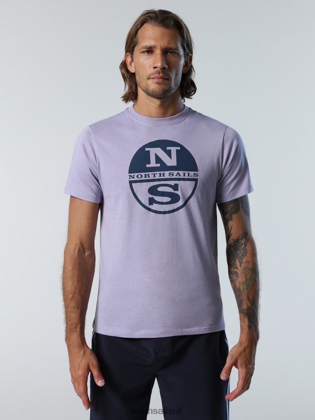 Men Dusty lilac Clothing 4D6N174 North Sails T-SHIRT WITH MAXI LOGO PRINT
