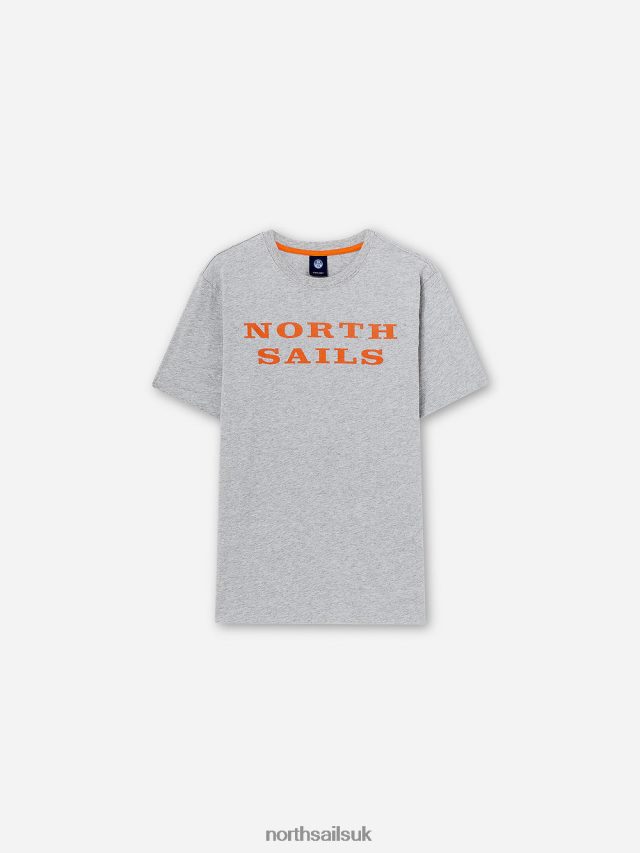 Men Grey melange Clothing 4D6N1263 North Sails T-SHIRT WITH LETTERING