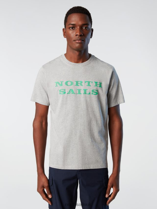 Men Grey melange Clothing 4D6N145 North Sails T-SHIRT WITH CHEST PRINT