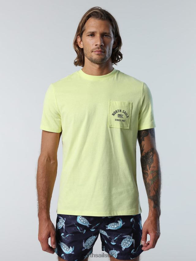 Men Light sulphur Clothing 4D6N158 North Sails T-SHIRT WITH CHEST POCKET