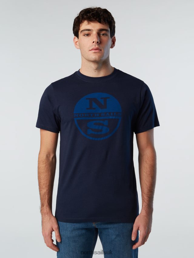 Men Navy blue Clothing 4D6N178 North Sails T-SHIRT WITH MAXI LOGO PRINT