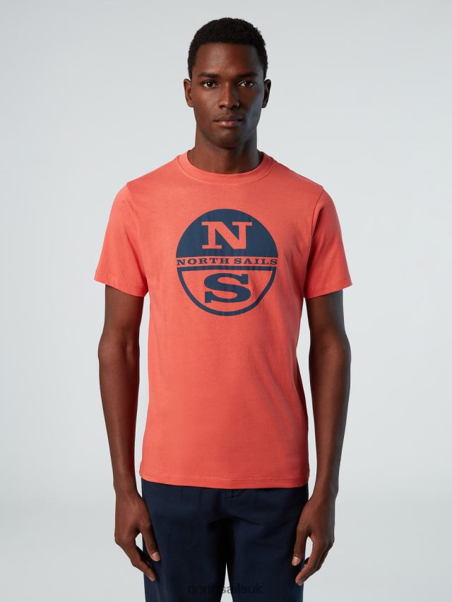 Men Spiced coral Clothing 4D6N170 North Sails T-SHIRT WITH MAXI LOGO PRINT