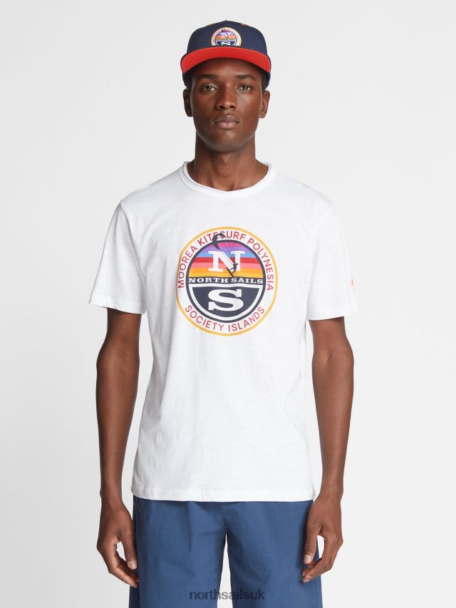 Men White Clothing 4D6N1121 North Sails PRINTED T-SHIRT