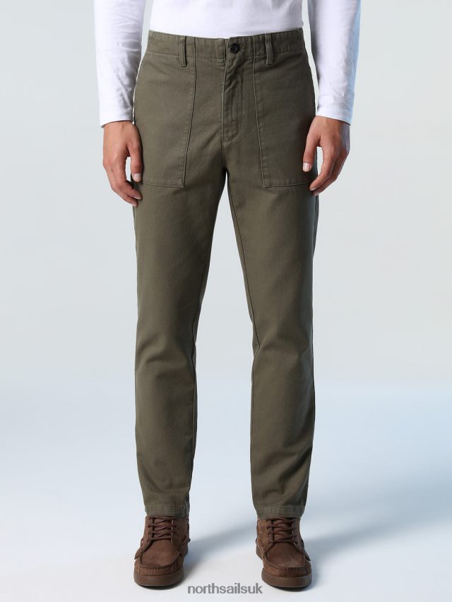 Men Ivy green Clothing 4D6N834 North Sails RECYCLED COTTON TROUSERS