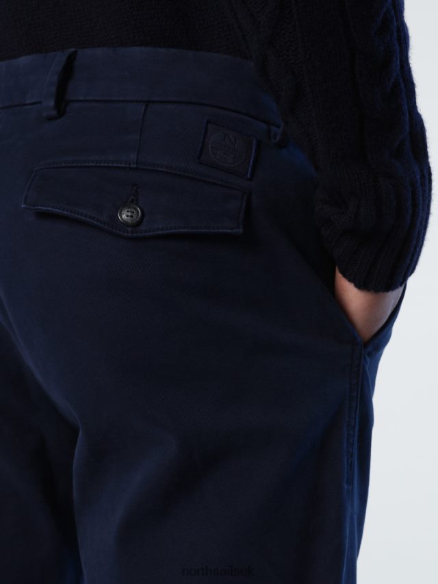 Men Navy blue Clothing 4D6N1021 North Sails ORGANIC COTTON TROUSERS