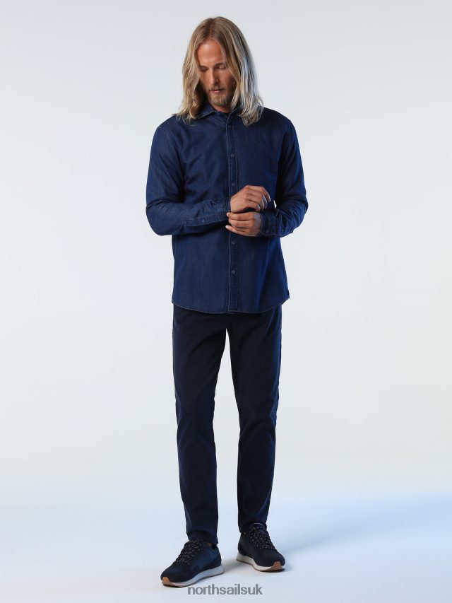 Men Navy blue Clothing 4D6N1021 North Sails ORGANIC COTTON TROUSERS