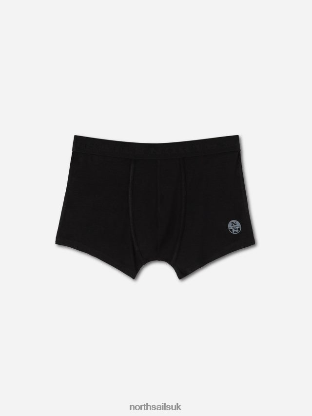 Men Black Clothing 4D6N500 North Sails BAMBOO BOXERS