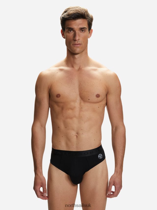 Men Black Clothing 4D6N507 North Sails BAMBOO BRIEFS