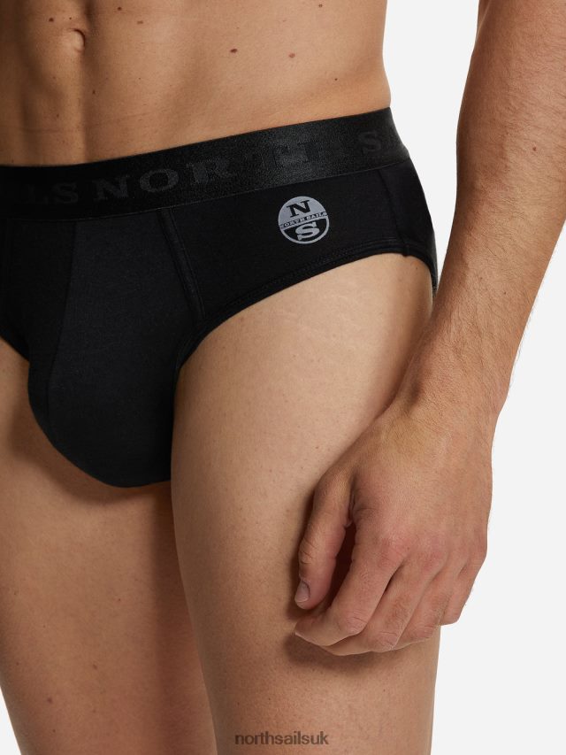 Men Black Clothing 4D6N507 North Sails BAMBOO BRIEFS