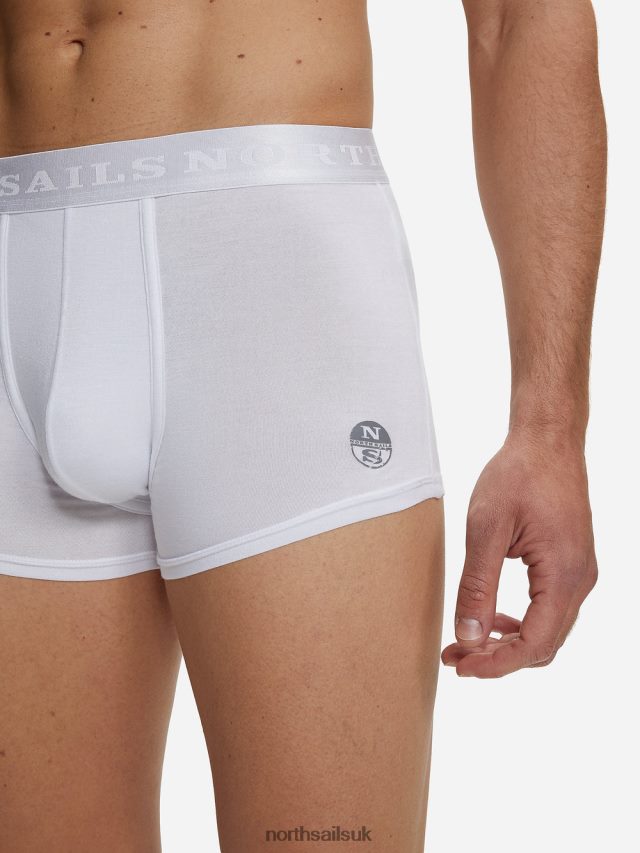 Men White Clothing 4D6N498 North Sails BAMBOO BOXERS