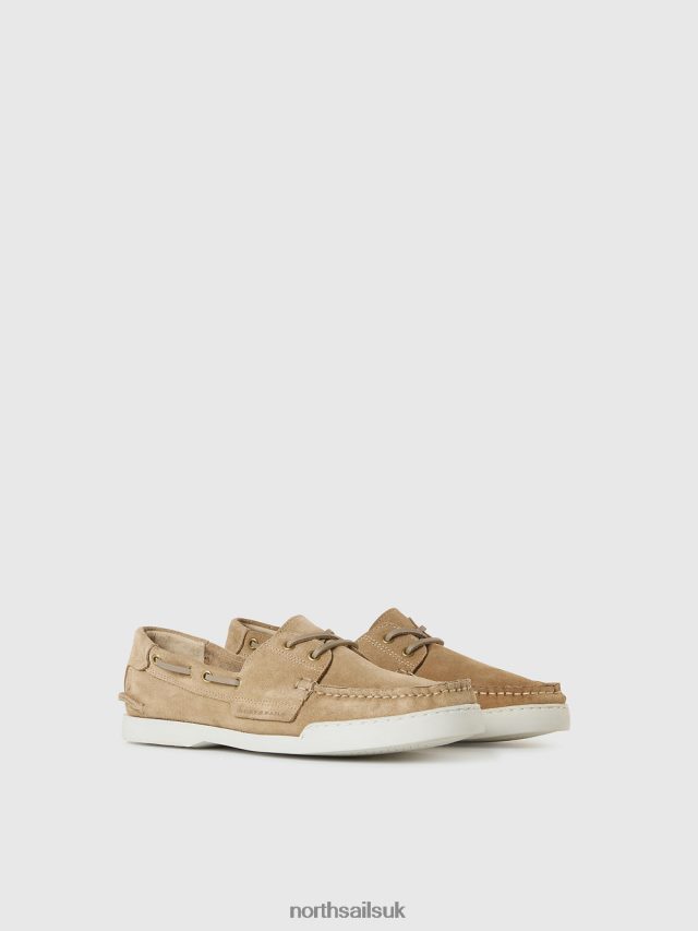 Men Beige Footwear 4D6N425 North Sails SUEDE DECK SHOE