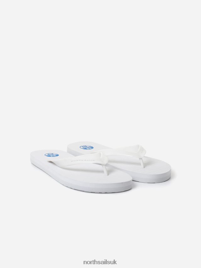 Men White Footwear 4D6N442 North Sails FLIP FLOPS