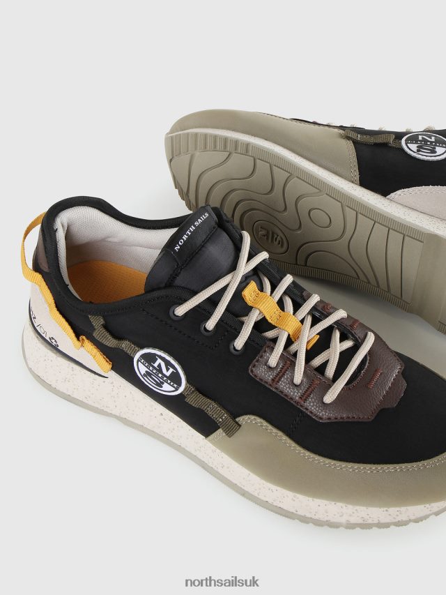 Men Black-khaki-multicolor Footwear 4D6N705 North Sails HORIZON SHAFT SNEAKERS