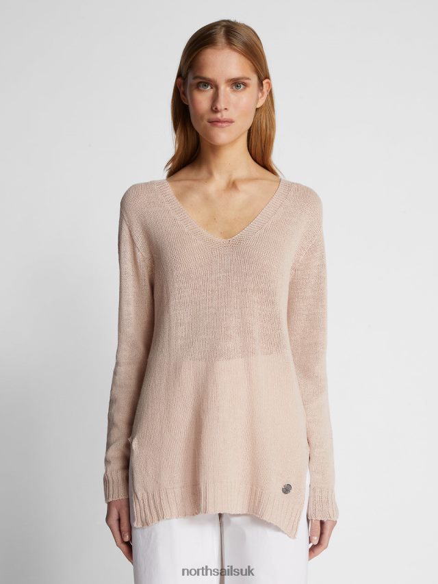 Women Woodrose Clothing 4D6N1462 North Sails V-NECK JUMPER