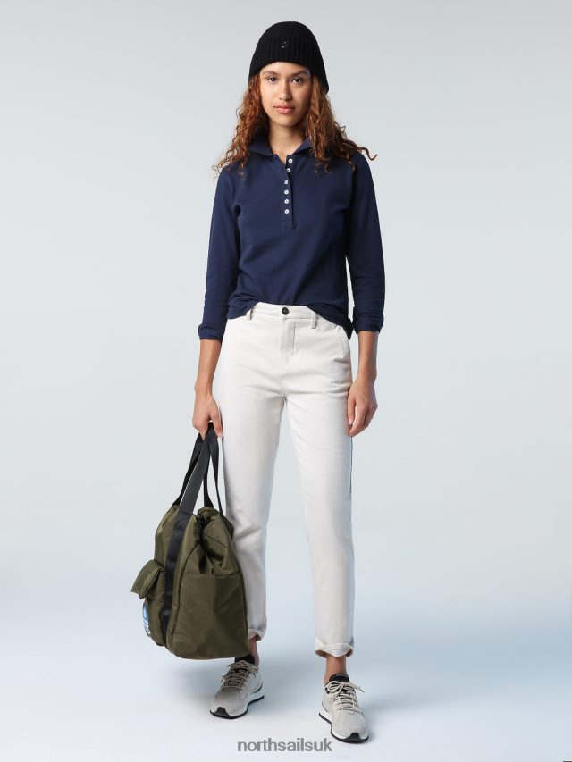 Women Navy blue Clothing 4D6N1356 North Sails LONG-SLEEVED POLO SHIRT