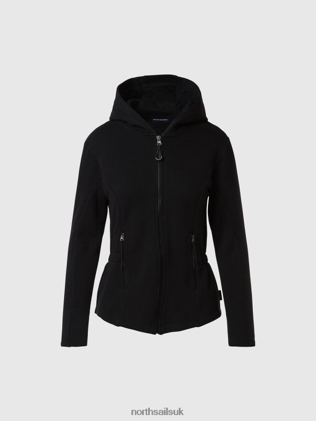 Women Black Clothing 4D6N1357 North Sails HOODED SWEATSHIRT