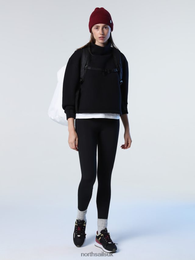 Women Black Clothing 4D6N1389 North Sails SCUBA SWEATSHIRT
