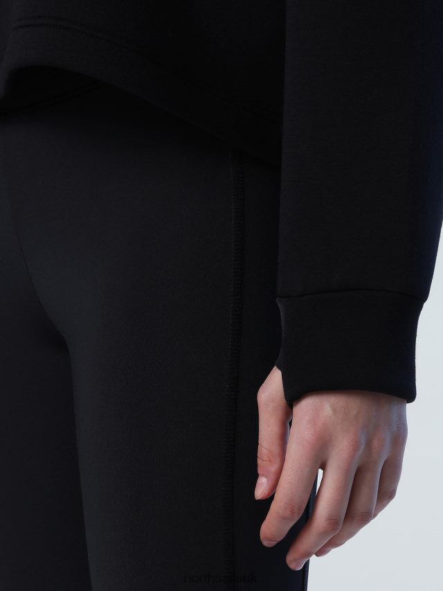 Women Black Clothing 4D6N1389 North Sails SCUBA SWEATSHIRT