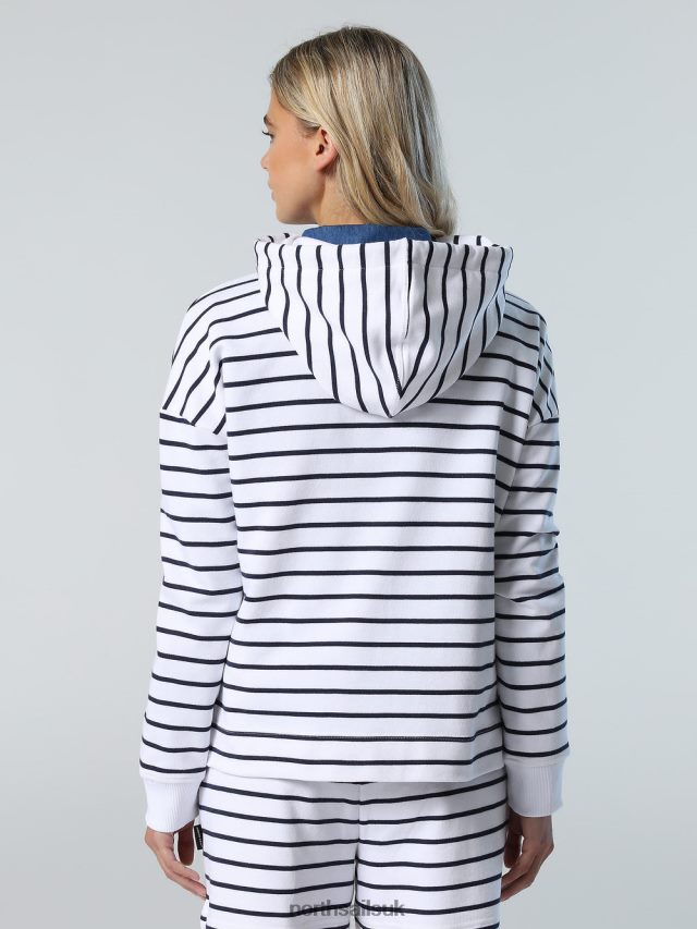 Women Combo 1 Clothing 4D6N601 North Sails STRIPED DRAWSTRING HOODIE