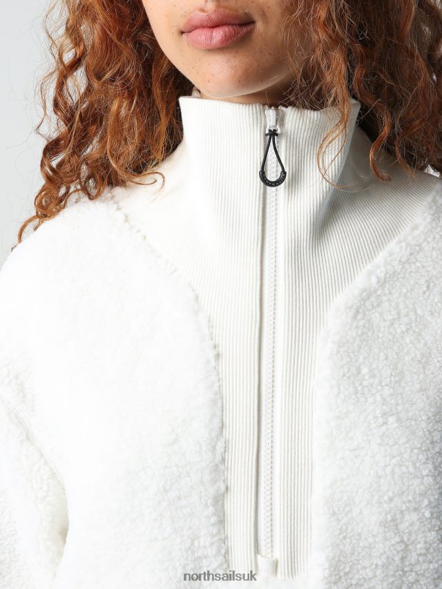 Women Marshmallow Clothing 4D6N1416 North Sails TURTLENECK SWEATSHIRT WITH HALF ZIP