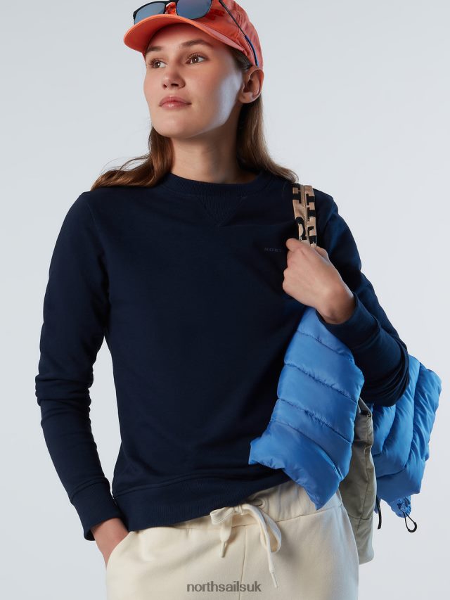 Women Navy blue Clothing 4D6N597 North Sails SWEATSHIRT WITH CHEST PRINT