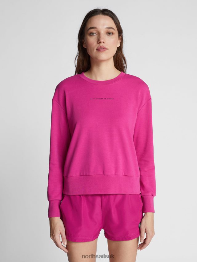 Women Orchid Clothing 4D6N1488 North Sails SWEATSHIRT WITH LETTERING