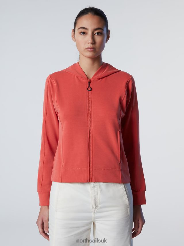 Women Paprika Clothing 4D6N599 North Sails MODAL PEACHSKIN HOODIE