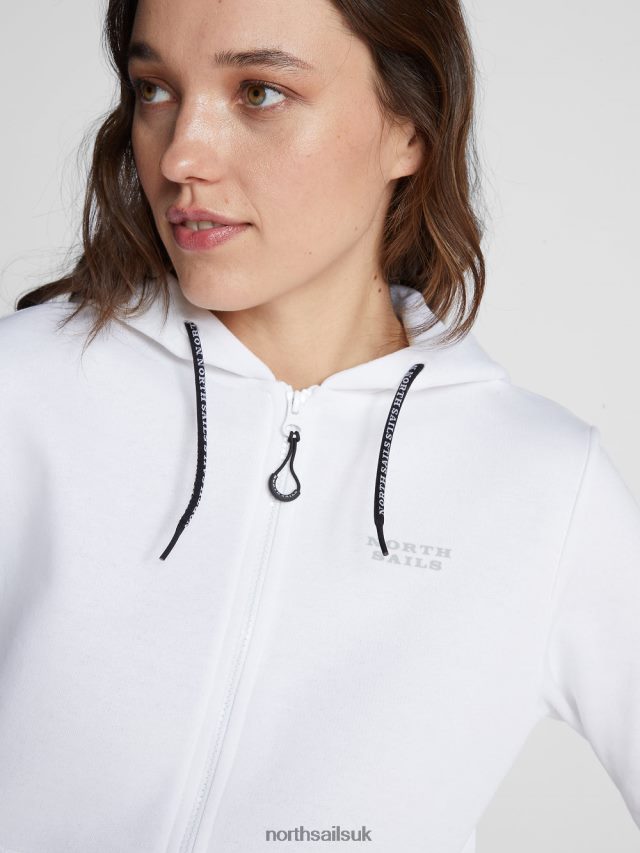 Women White Clothing 4D6N1529 North Sails ORGANIC FLEECE SWEATSHIRT