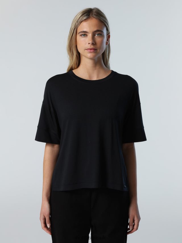 Women Black Clothing 4D6N594 North Sails DROPPED-SHOULDER TOP