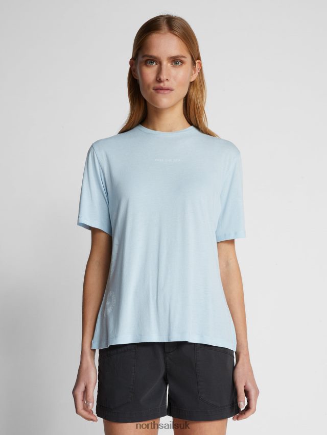 Women Cool blue Clothing 4D6N1466 North Sails FREE THE SEA T-SHIRT