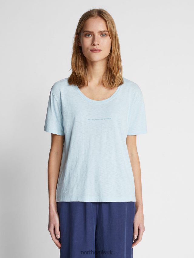 Women Cool blue Clothing 4D6N1536 North Sails ORGANIC JERSEY T-SHIRT