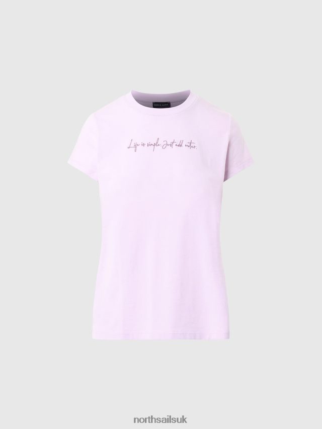 Women Lilac bloom Clothing 4D6N559 North Sails T-SHIRT WITH EMBROIDERY