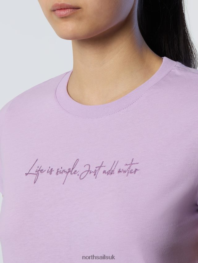 Women Lilac bloom Clothing 4D6N559 North Sails T-SHIRT WITH EMBROIDERY