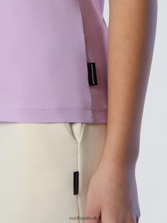 Women Lilac bloom Clothing 4D6N559 North Sails T-SHIRT WITH EMBROIDERY