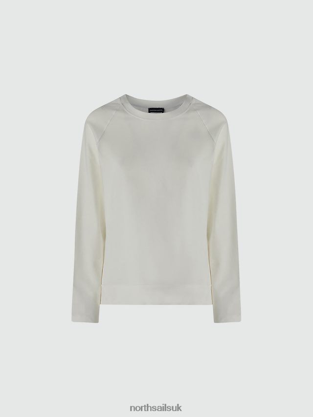 Women Marshmallow Clothing 4D6N1412 North Sails T-SHIRT WITH RAGLAN SLEEVES