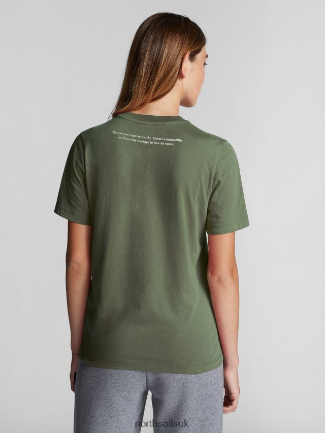 Women Sea green Clothing 4D6N1547 North Sails ORGANIC COTTON T-SHIRT