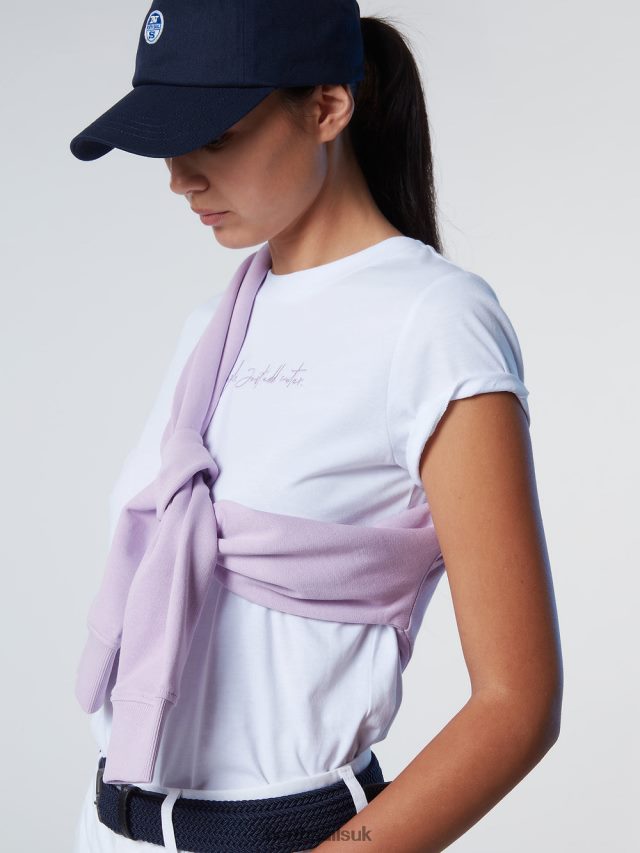 Women White Clothing 4D6N550 North Sails T-SHIRT WITH EMBROIDERY